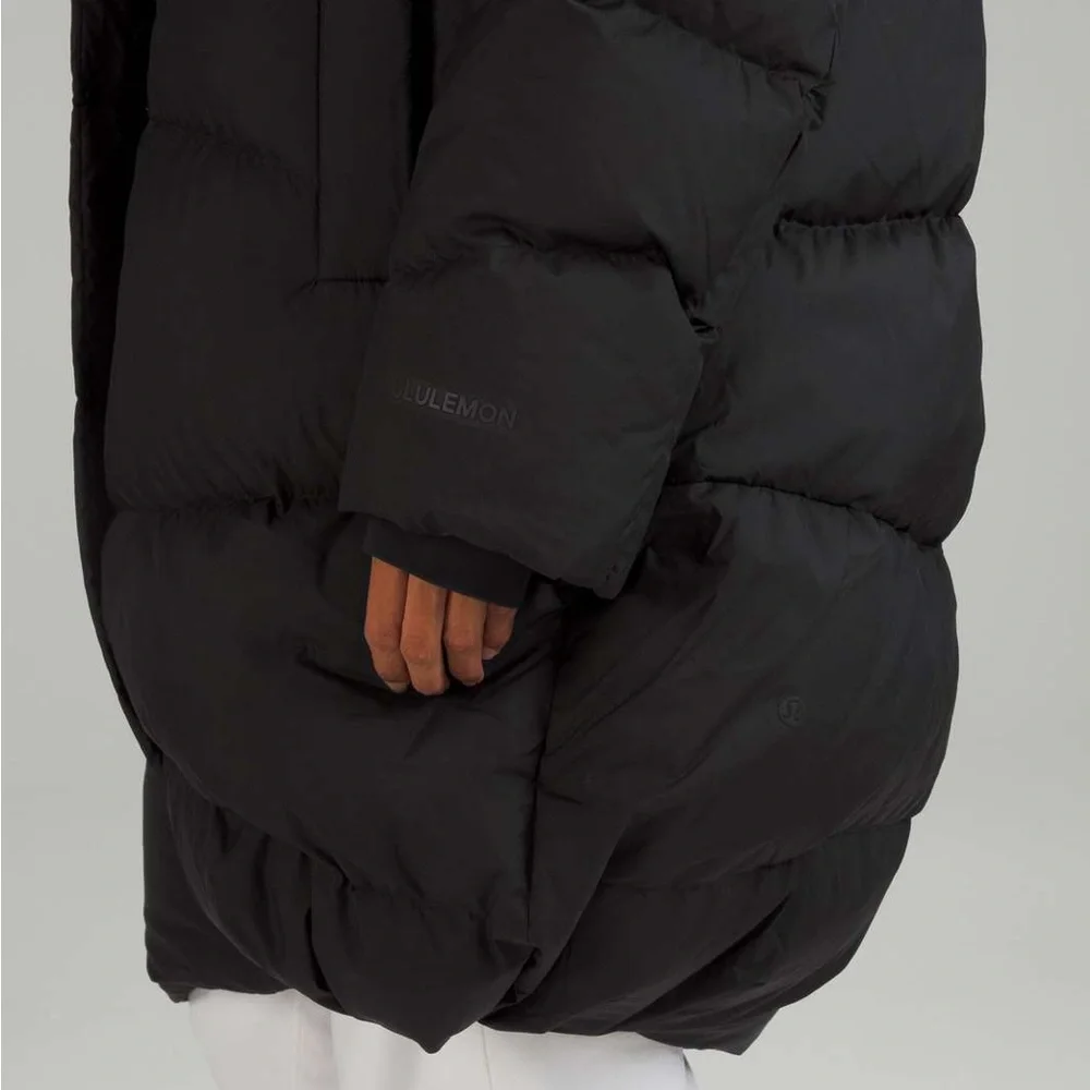 Lululemon Black Long Oversized Down Jacket Size M/L NWT